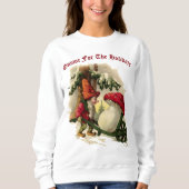 ビンテージクリスマス小妖精や小人または格言 スウェットシャツ (正面)