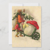 ビンテージクリスマス格言キノコの運搬 シーズンカード (正面)