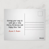 ビンテージクリスマス機関車列車はがき ポストカード (裏面)