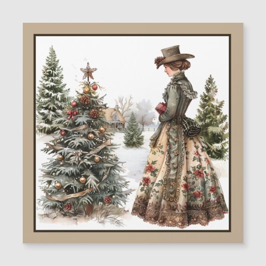 ビンテージクリスマス磁気カード (正面)