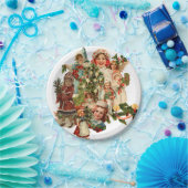 ビンテージクリスマス紙プレート ペーパープレート (パーティー)