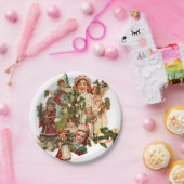 ビンテージクリスマス紙プレート ペーパープレート (パーティー)