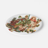 ビンテージクリスマス紙プレート ペーパープレート (アングル)