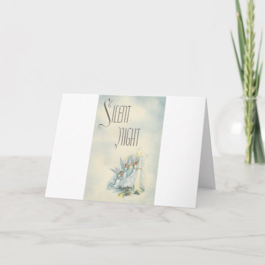 ビンテージクリスマス静かナイトエンジェルズ シーズンカード (正面)