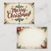 ビンテージクリスマス アドバイスカード (正面/裏面)