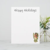 ビンテージクリスマス、アンティークビクトリアン天使 (スタンド正面)