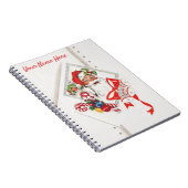 ビンテージクリスマス、キャンディーケーンのサンタクロース ノートブック (右側)