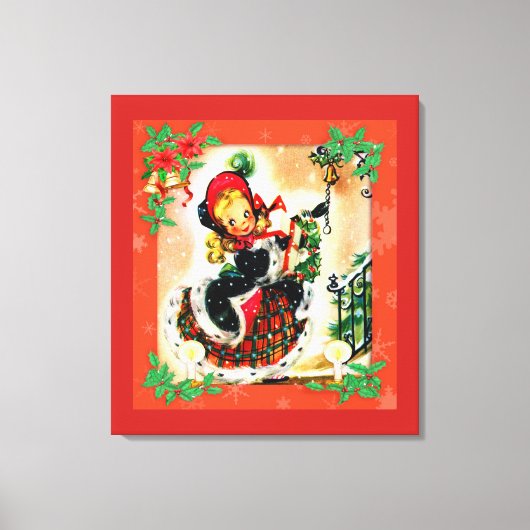 ビンテージクリスマス キャンバスプリント (正面)