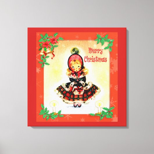 ビンテージクリスマス キャンバスプリント (正面)