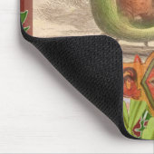 ビンテージクリスマス サンタのトナカイのそり マウスパッド (コーナー)