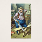 ビンテージクリスマス、サンタクロースおもちゃを作る所を見る (正面)