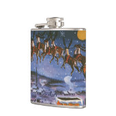 ビンテージクリスマス サンタクロースがスレッドを飛ばす フラスク (左)