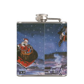 ビンテージクリスマス サンタクロースがスレッドを飛ばす フラスク (裏面)