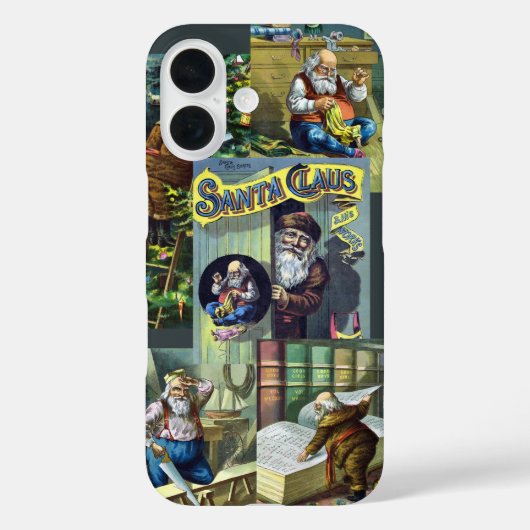 ビンテージクリスマス、サンタクロースと彼の仕事 Case-Mate iPhoneケース (裏面)