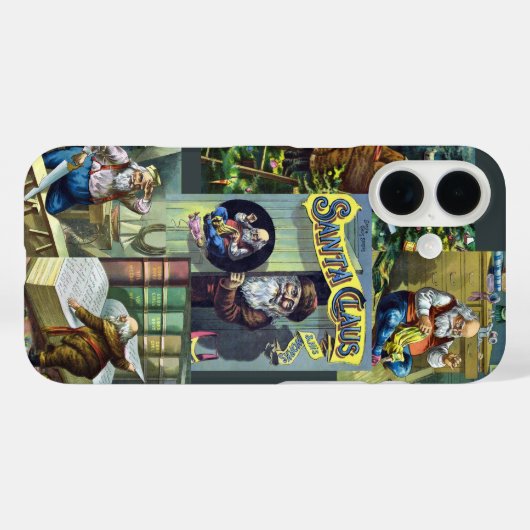 ビンテージクリスマス、サンタクロースと彼の仕事 Case-Mate iPhoneケース (裏面 (横))