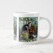 ビンテージクリスマス、サンタクロースのストッキングとおもちゃ ジャンボコーヒーマグカップ (右)