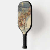 ビンテージクリスマス サンタクロースのトナカイが引くスレー ピックルボールラケット (左)