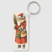 ビンテージクリスマス、サンタクロースの切り抜き画像 キーホルダー (裏面)