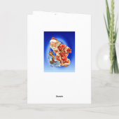 ビンテージクリスマス，サンタスネークチャーマー シーズンカード (裏面)