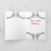 ビンテージクリスマス，サンタスネークチャーマー シーズンカード (内部)