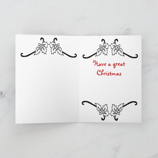 ビンテージクリスマス，サンタスネークチャーマー シーズンカード (内部)