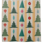 ビンテージクリスマス シャワーカーテン (正面)