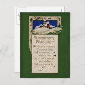 ビンテージクリスマス シーズンポストカード (正面/裏面)