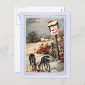 ビンテージクリスマス シーズンポストカード (正面/裏面)