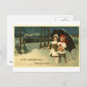 ビンテージクリスマス シーズンポストカード (正面/裏面)