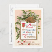 ビンテージクリスマス シーズンポストカード (正面/裏面)