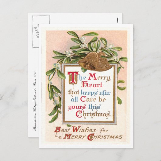 ビンテージクリスマス シーズンポストカード (正面/裏面)