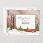 ビンテージクリスマス シーズンポストカード (正面/裏面)