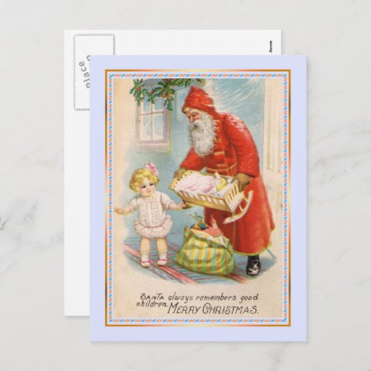 ビンテージクリスマス シーズンポストカード (正面/裏面)