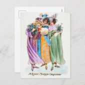 ビンテージクリスマス シーズンポストカード (正面/裏面)