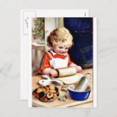 ビンテージクリスマス シーズンポストカード (正面/裏面)