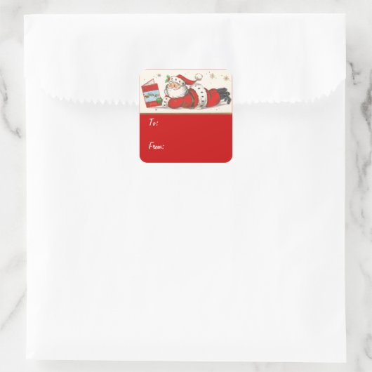 ビンテージクリスマス スクエアシール (バッグ)