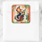 ビンテージクリスマス スクエアシール (バッグ)