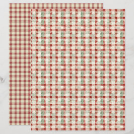 ビンテージクリスマス スクラップブックペーパー