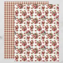 ビンテージクリスマス スクラップブックペーパー