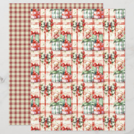 ビンテージクリスマス スクラップブックペーパー