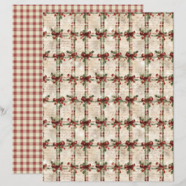 ビンテージクリスマス スクラップブックペーパー