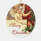 ビンテージクリスマス セラミックオーナメント (左)