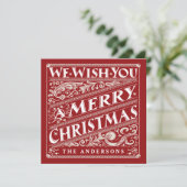 ビンテージクリスマス·チャルクボード·フォトカード シーズンカード (スタンド正面)