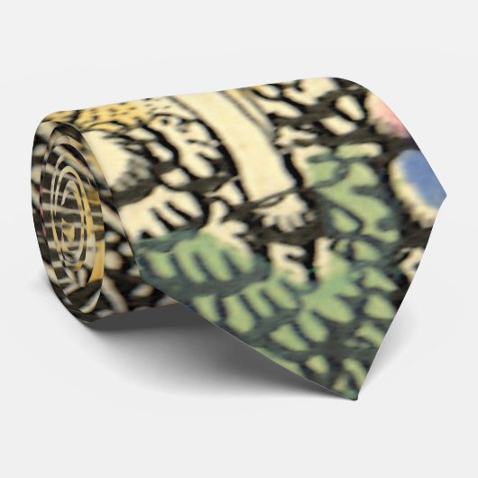 ビンテージクリスマス ツリーとキャンドルと星 ネクタイ (ロール)