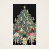 ビンテージクリスマス ツリーの周りの子供たち (正面)