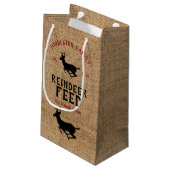 ビンテージクリスマス – トナカイ食べ物を与えア スモールペーパーバッグ (裏面アングル)