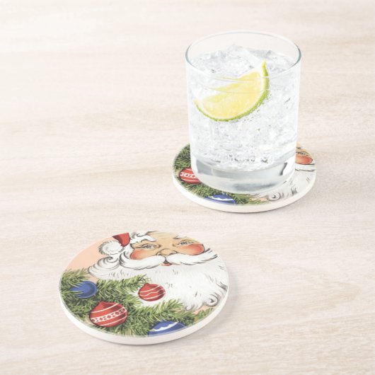 ビンテージクリスマス ハロー! ジョリーサンタクロース コースター (側面)