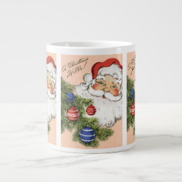 ビンテージクリスマス ハロー! ジョリーサンタクロース ジャンボコーヒーマグカップ