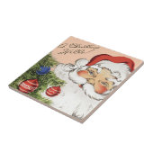 ビンテージクリスマス ハロー! ジョリーサンタクロース タイル (側面)