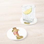 ビンテージクリスマス、パンパイプを演奏する音楽天使 コースター (側面)